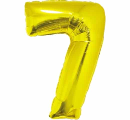 auksinis folinis balionas "7"