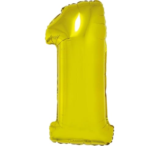 Auksinis folinis balionas "1"