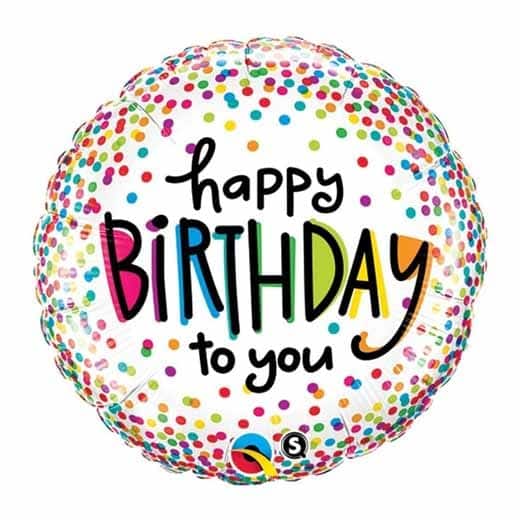 Folinis balionas "Happy birthday"