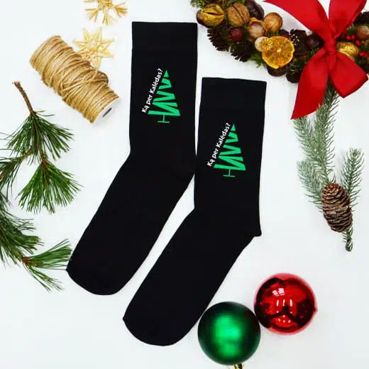 Kojinės "Ką per Kalėdas?"