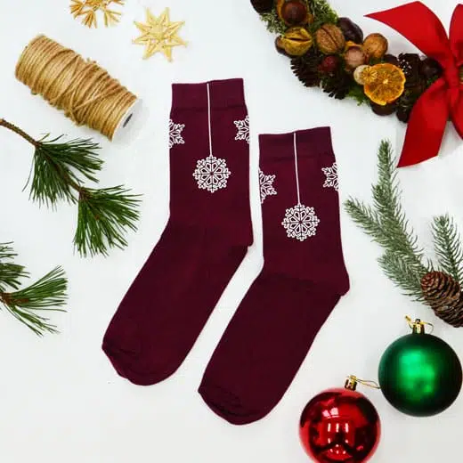 Moteriškos kojinės su snaigėmis