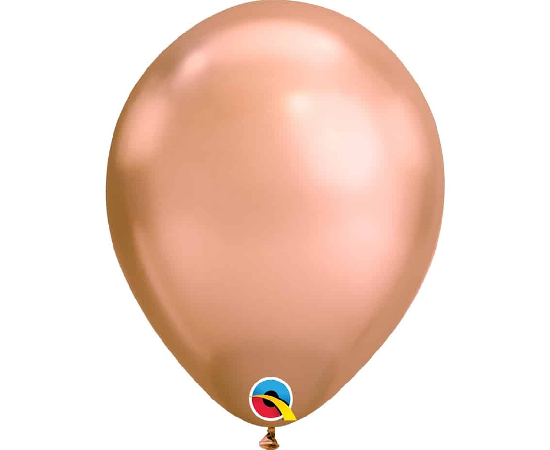 Rožinio aukso chrominiai balionai