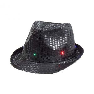 Skrybėlė su LED lemputėmis (juoda)