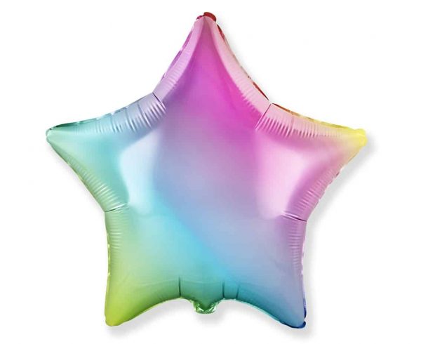 folinis balionas vaivorykštės spalvų žvaigždė