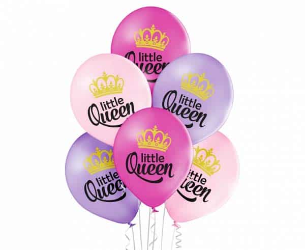 Guminiai balionai "Little Queen" 30cm/12"/6vnt