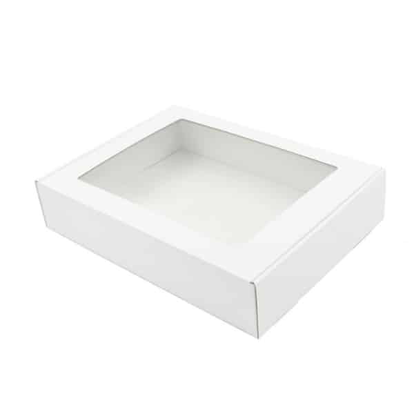 Balta dėžutė su langeliu, 35x26x7cm