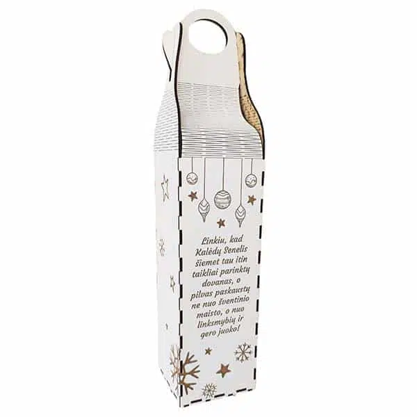 Kalėdinė dėžutė buteliui „Kalėdų senelis“