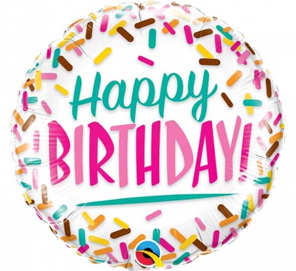 Folinis balionas „Happy Birthday!“