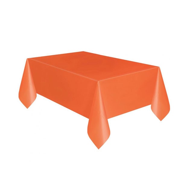 Oranžinė plastikinė staltiesė
