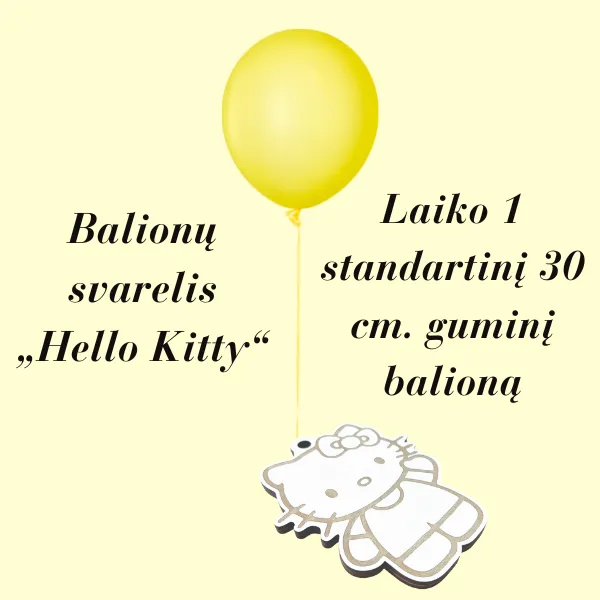 Balionų svarelis „Hello Kitty“