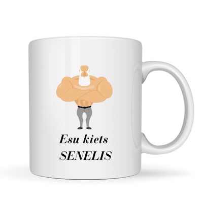 Puodelis su spauda Kiets puodelis