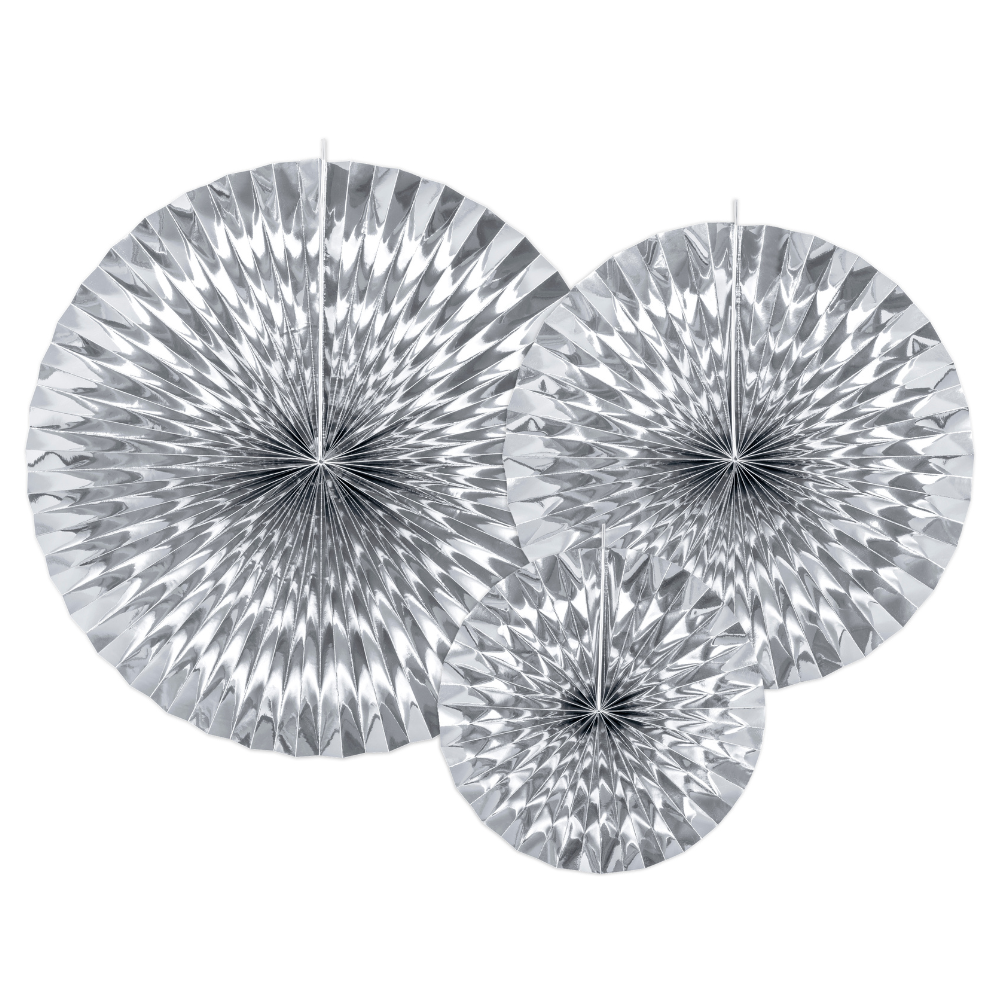 Popierinė dekoracija sidabro spalvos